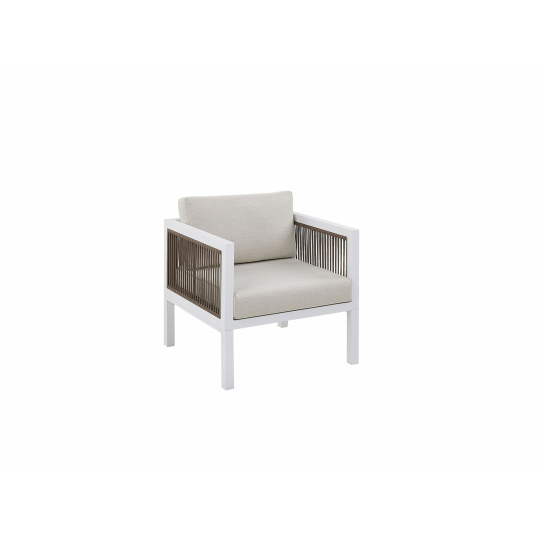 Borello 5 Seater Garden Sofa Set White and Brown