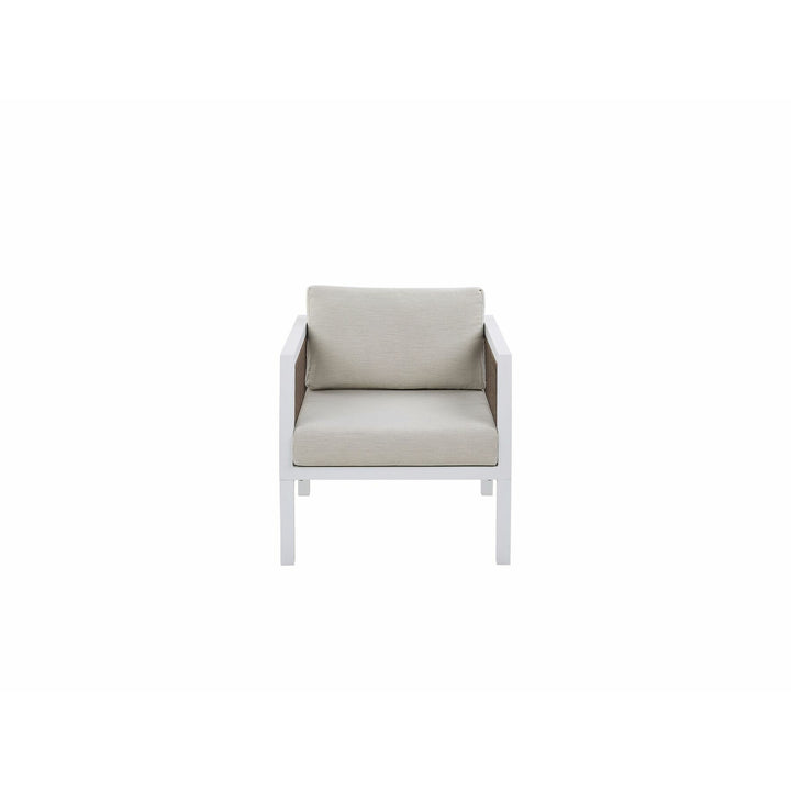 Borello 5 Seater Garden Sofa Set White and Brown