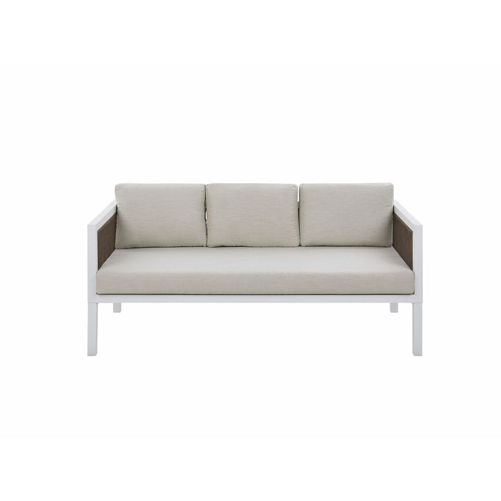 Borello 5 Seater Garden Sofa Set White and Brown