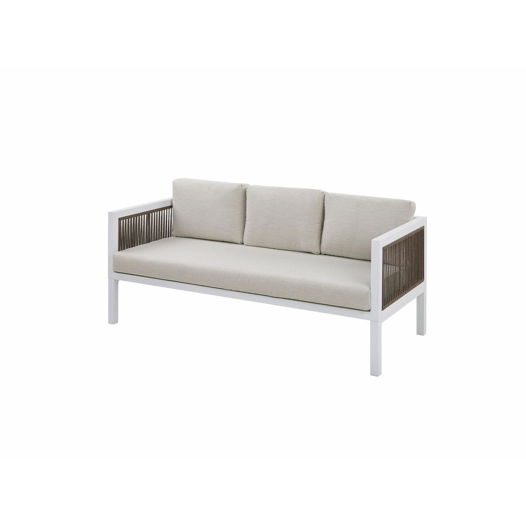 Borello 5 Seater Garden Sofa Set White and Brown