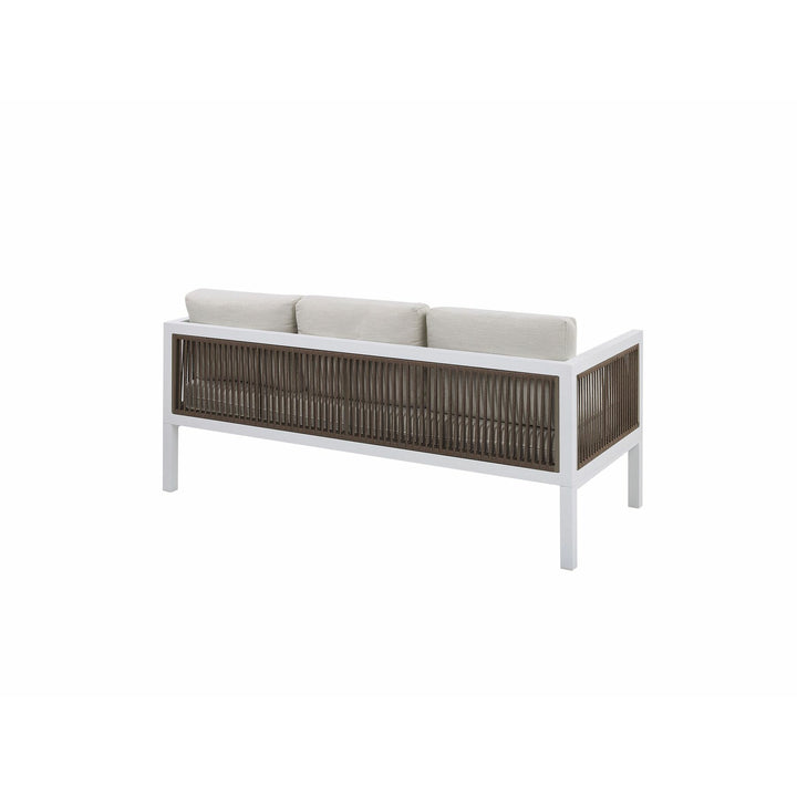 Borello 5 Seater Garden Sofa Set White and Brown