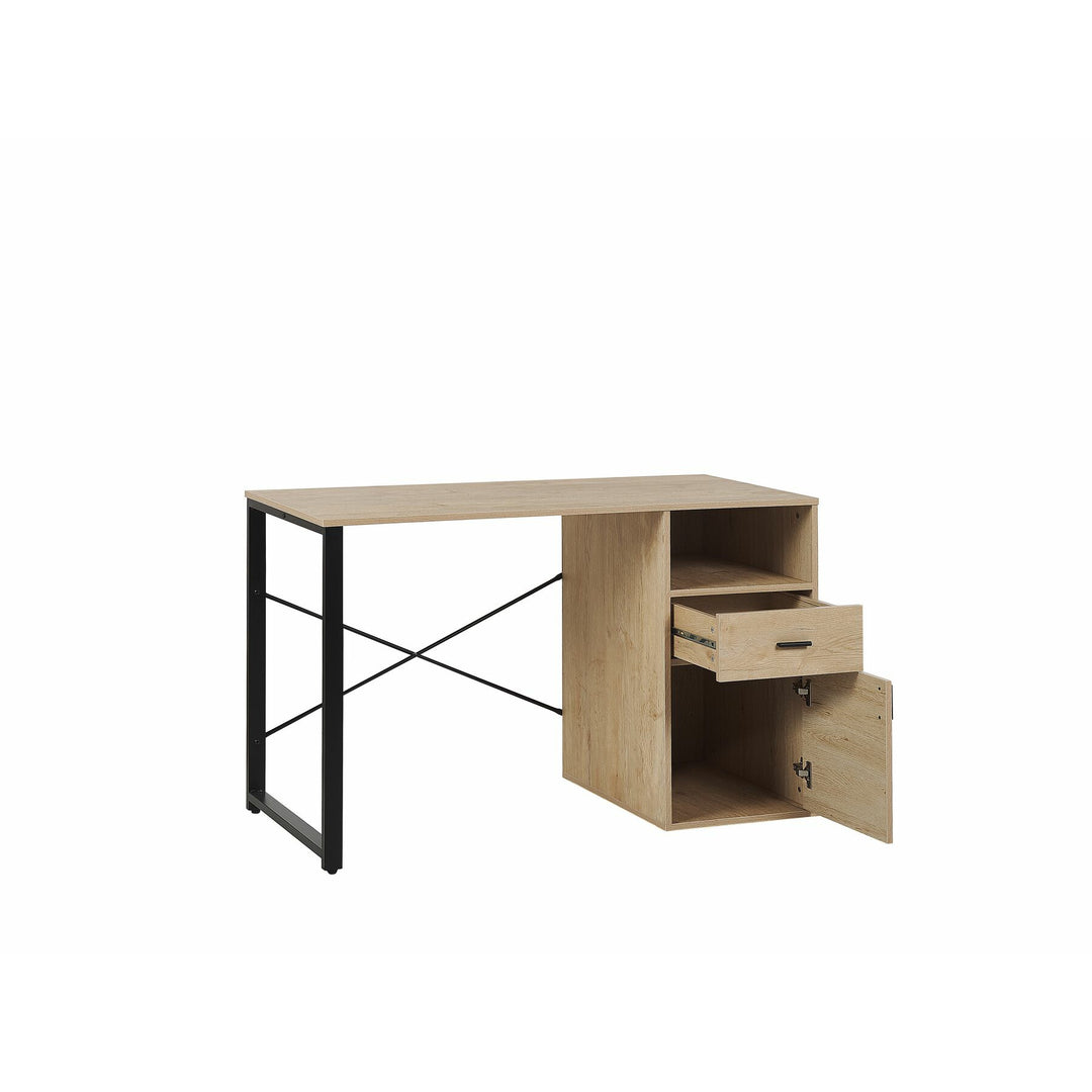 Diego 1 Drawer Home Office Desk with Shelf and Cupboard 120 x 60 cm