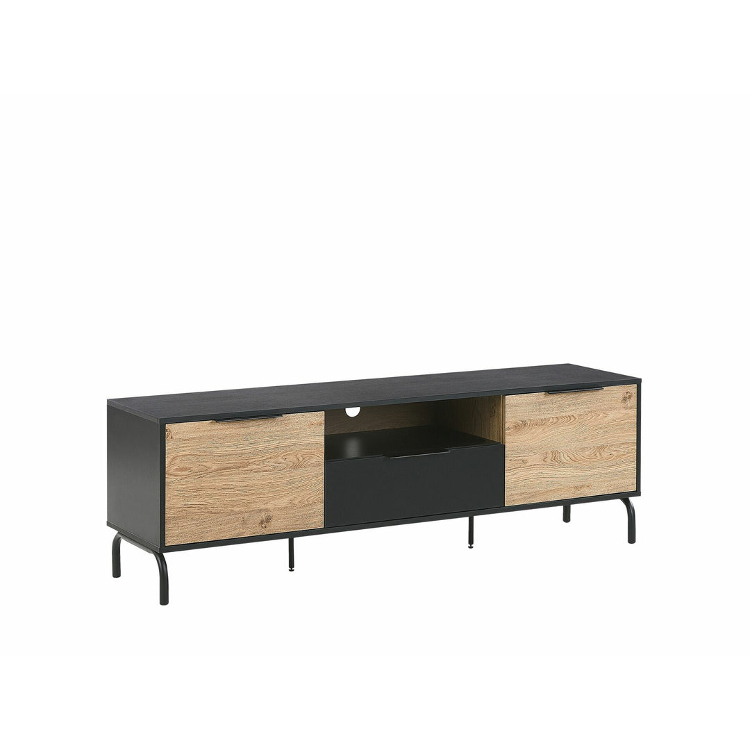 TV Stand Black with Light Wood ARKLEY
