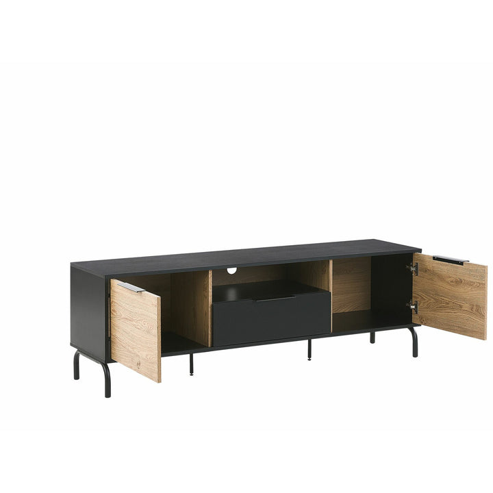 Maelynn TV Stand Black with Light Wood