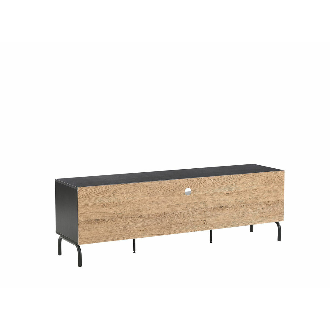 Maelynn TV Stand Black with Light Wood
