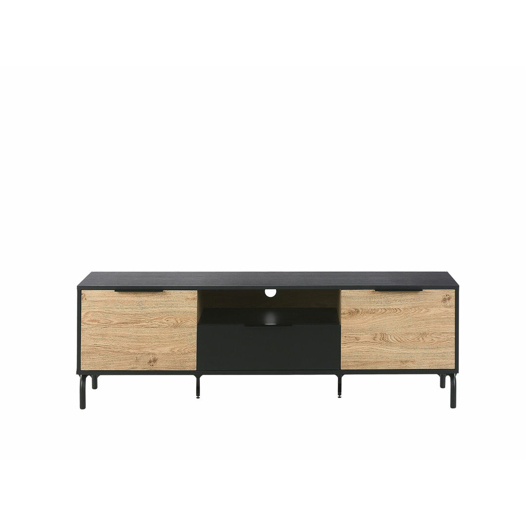 Maelynn TV Stand Black with Light Wood