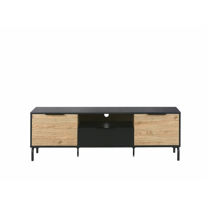 Maelynn TV Stand Black with Light Wood