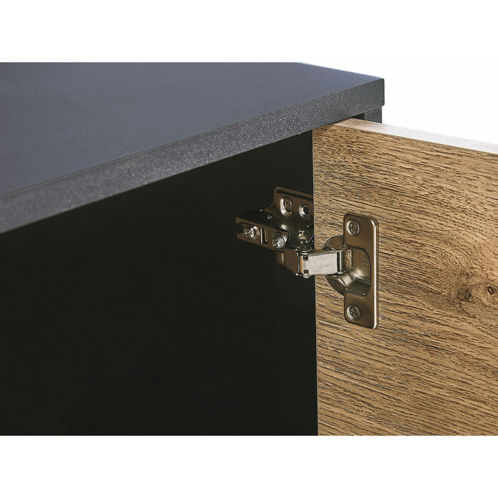 Maelynn TV Stand Black with Light Wood