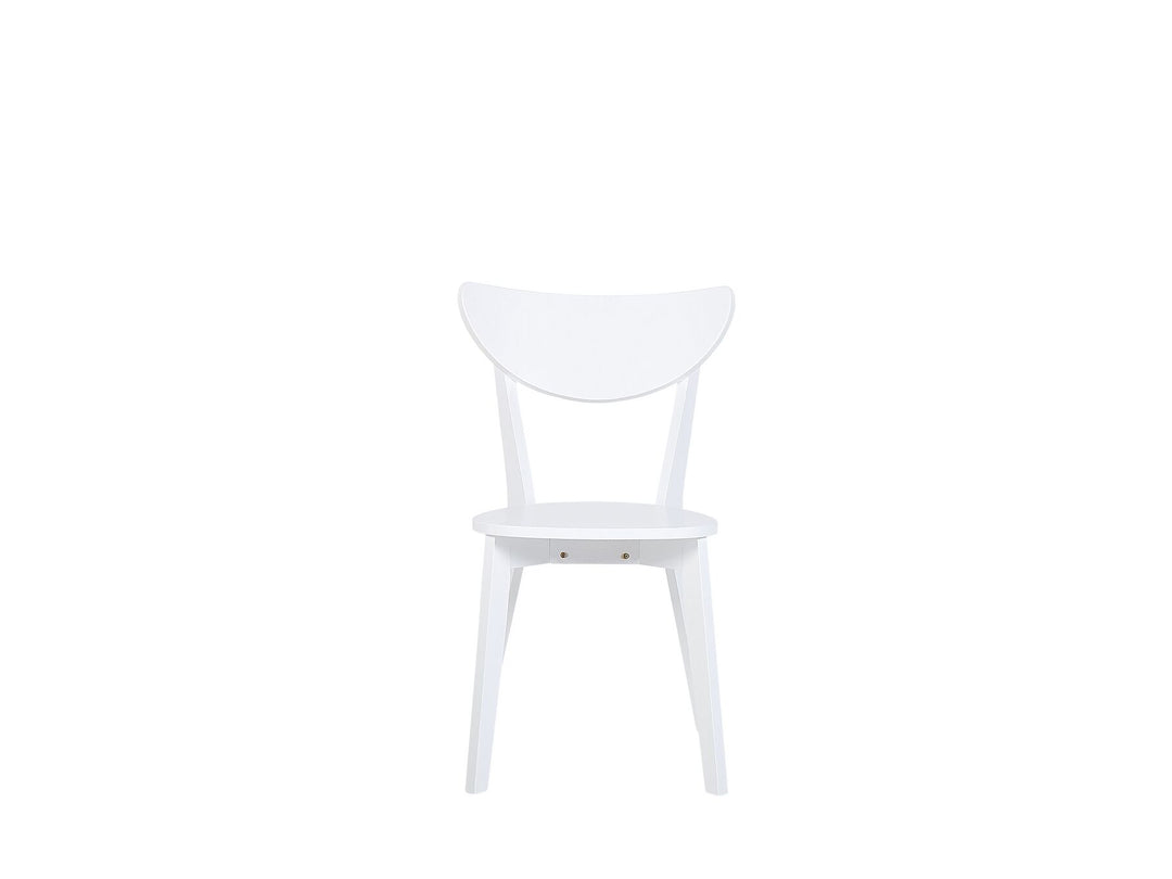 Set of 2 Wooden Dining Chairs White Baryknoll