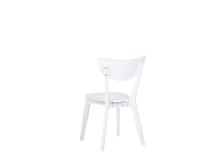 Set of 2 Wooden Dining Chairs White Baryknoll