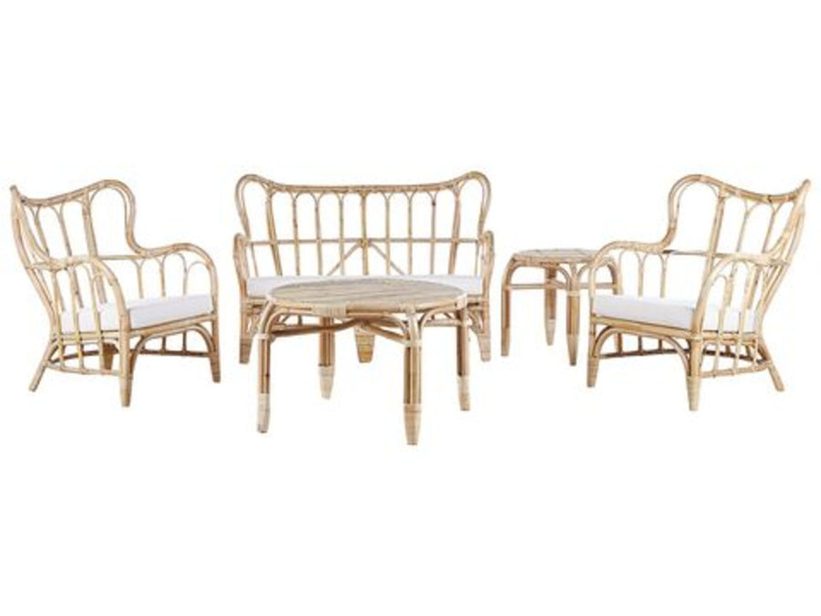 Brindisi 4 Seater Rattan Garden Sofa Set Natural
