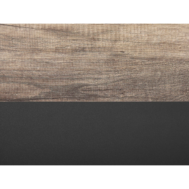 4 Drawer Sideboard Black and Light Wood Melita