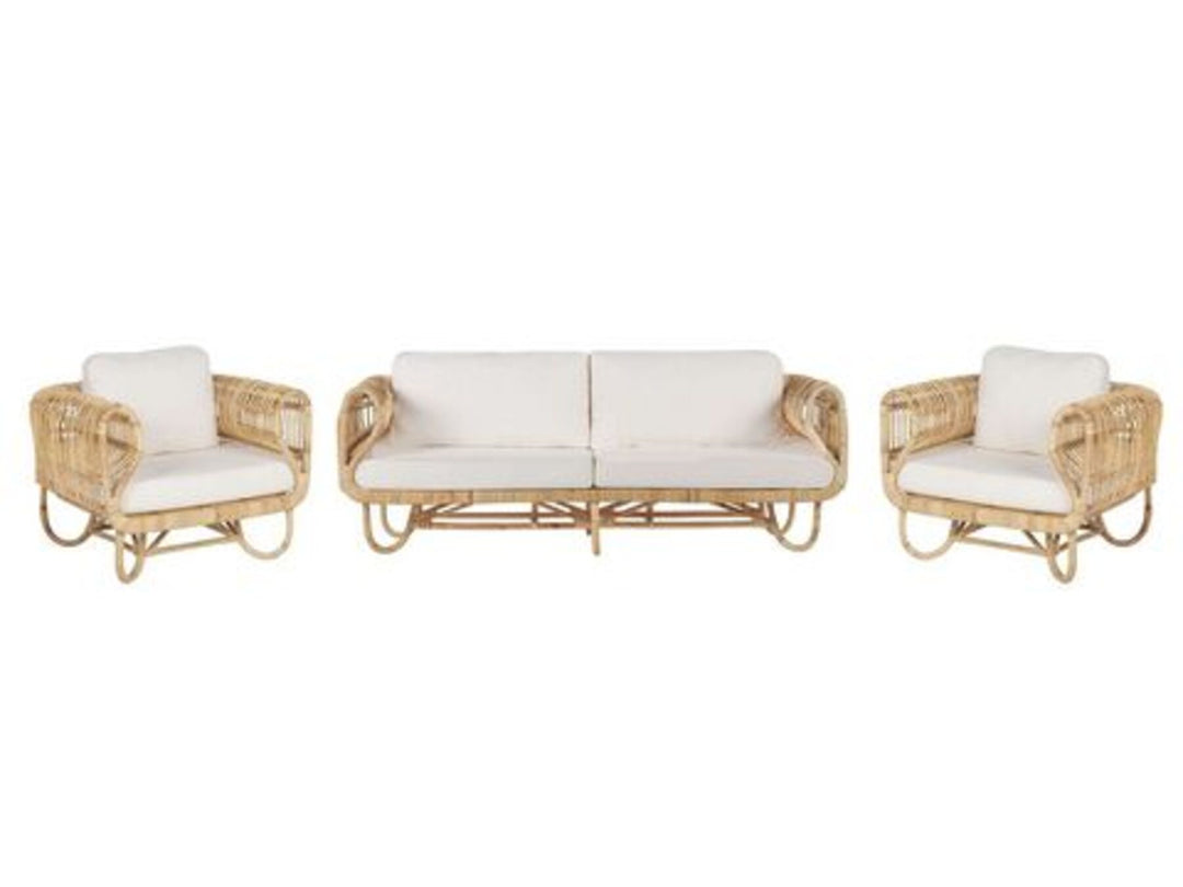 Dolcedo 4 Seater Rattan Sofa Set Natural