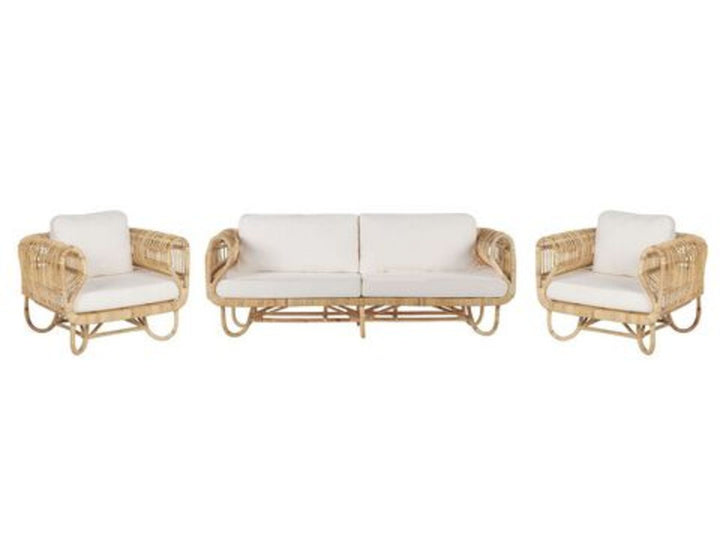 Dolcedo 4 Seater Rattan Sofa Set Natural