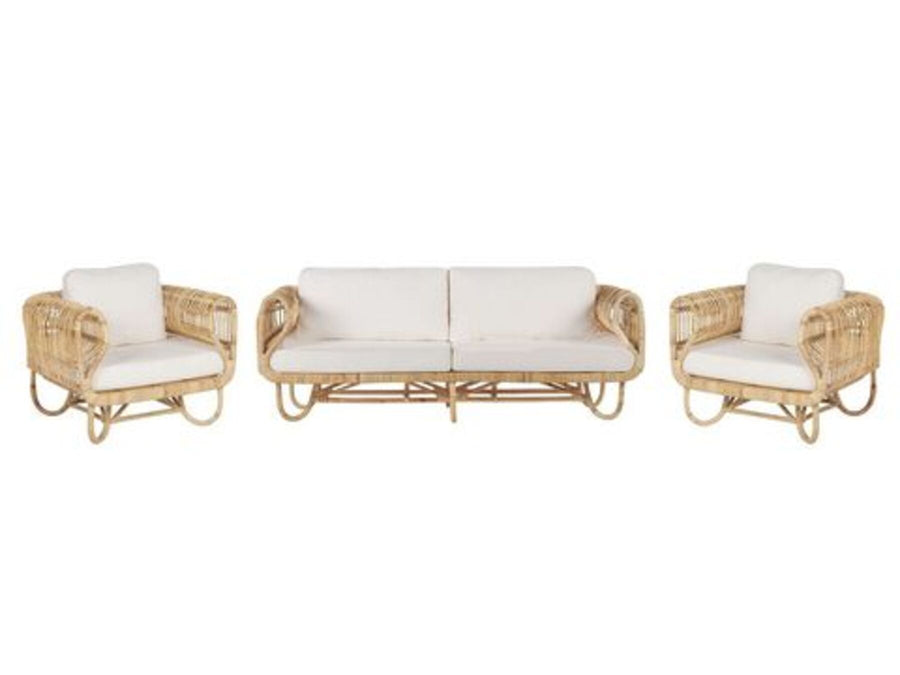 Dolcedo 4 Seater Rattan Sofa Set Natural