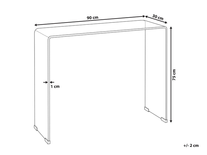 Kendall Glass Console Table Transparent