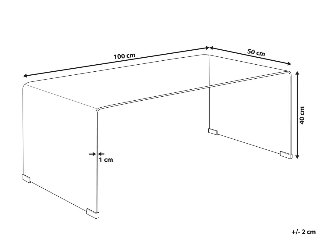 Hunley Glass Coffee Table Transparent