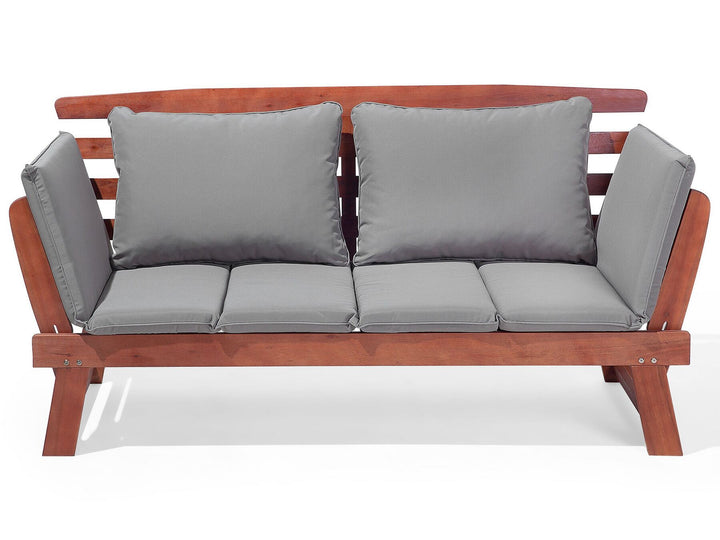 Bench with Cushion Wood 210 cm Dark Brown Portici