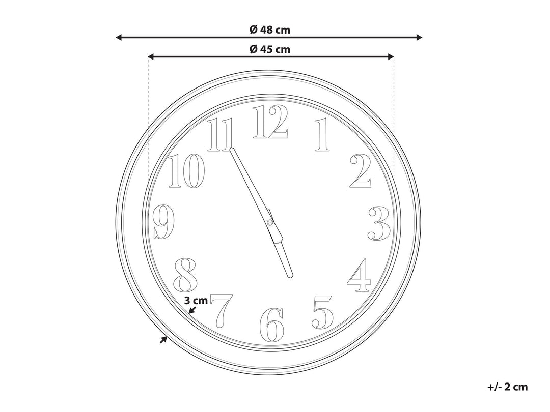Iron Wall Clock ø 48 cm ZENTI