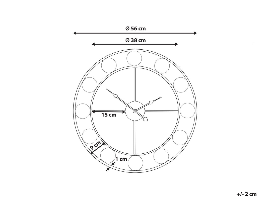 Iron Wall Clock ø 56 cm CHARMA
