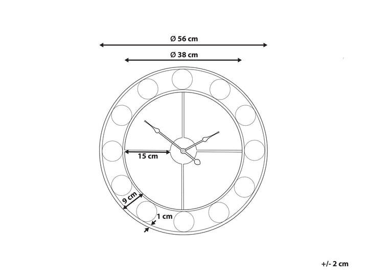 Iron Wall Clock ø 56 cm CHARMA