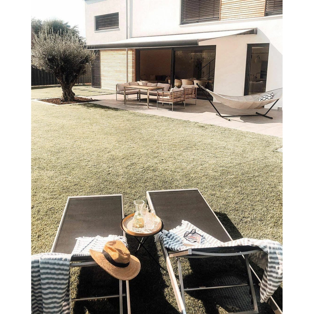 Aluminium Reclining Sun Lounger White Helton