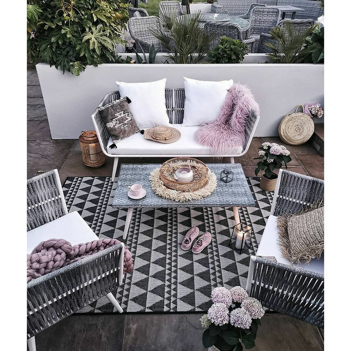 Ragusa 4 Seater PE Rattan Garden Sofa Set Off-White