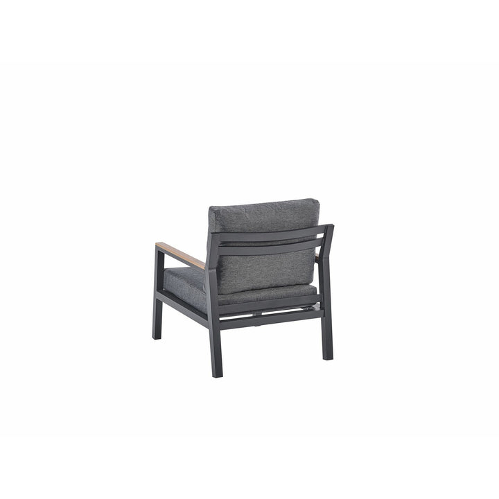 Delia 4 Seater Aluminium Garden Sofa Set Dark Grey