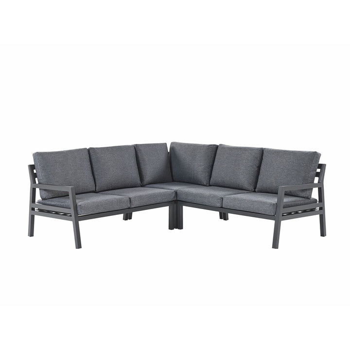 Vizzini 5 Seater Garden Corner Sofa Set Dark Grey