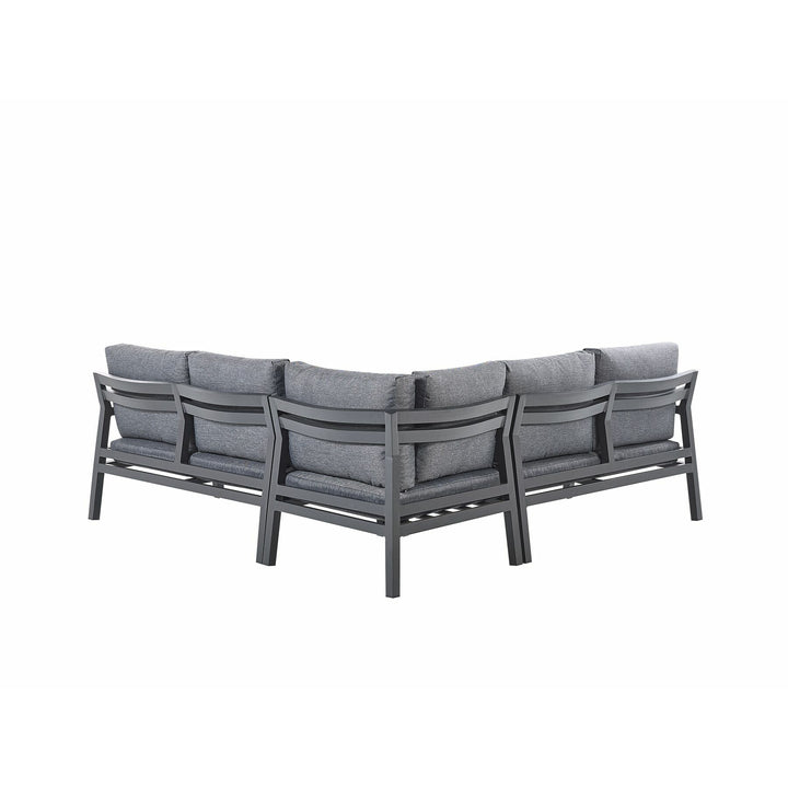 Vizzini 5 Seater Garden Corner Sofa Set Dark Grey