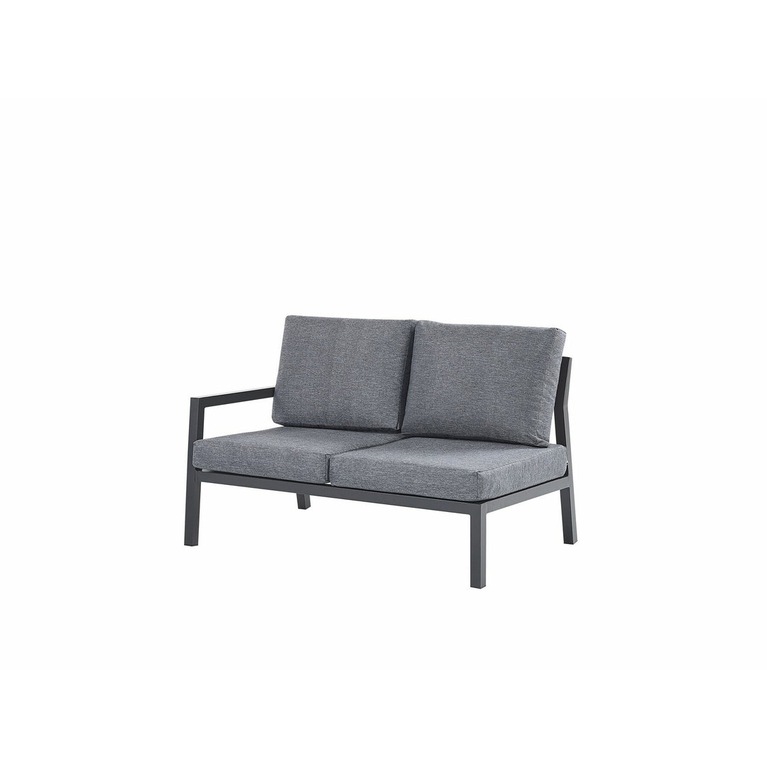 Vizzini 5 Seater Garden Corner Sofa Set Dark Grey