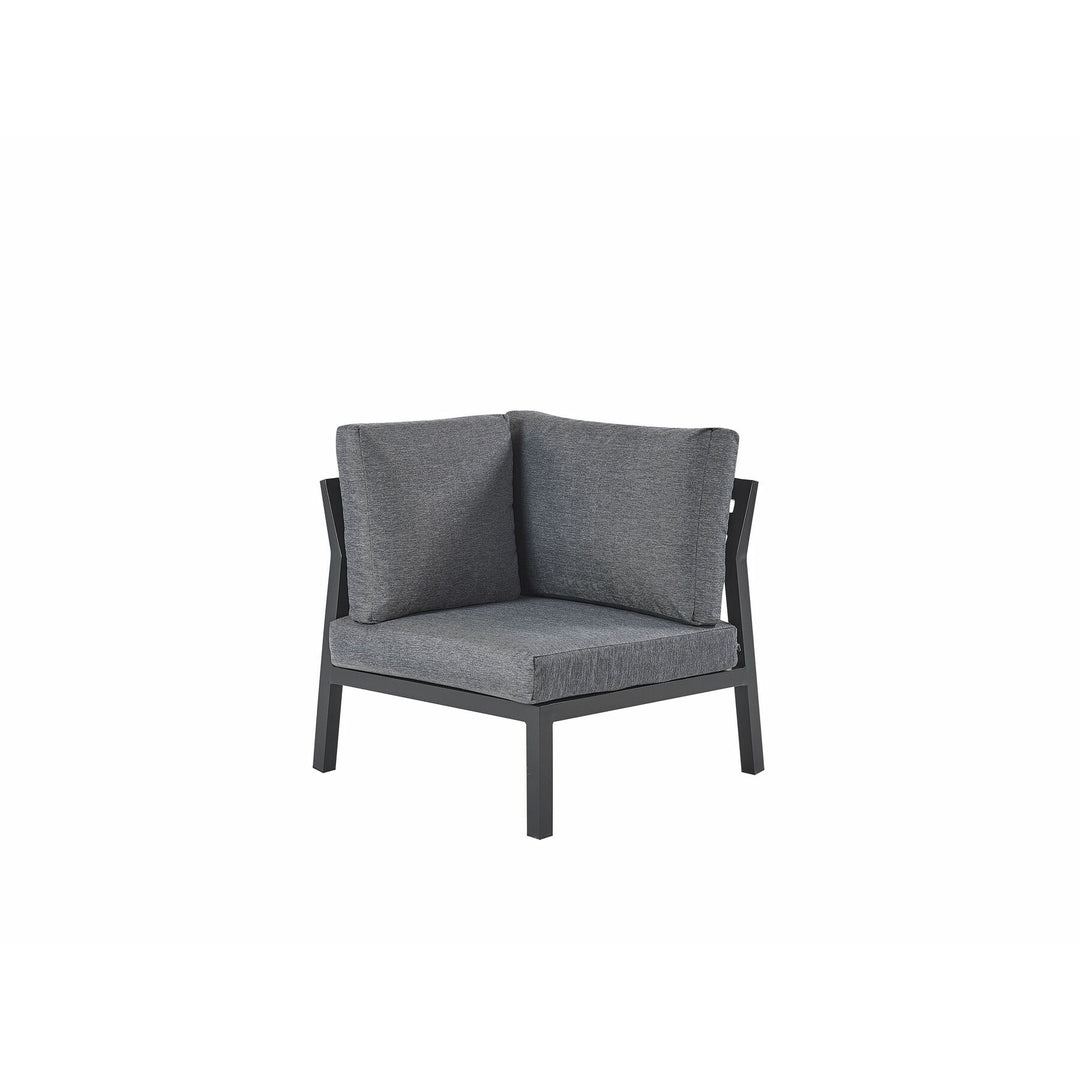 Vizzini 5 Seater Garden Corner Sofa Set Dark Grey