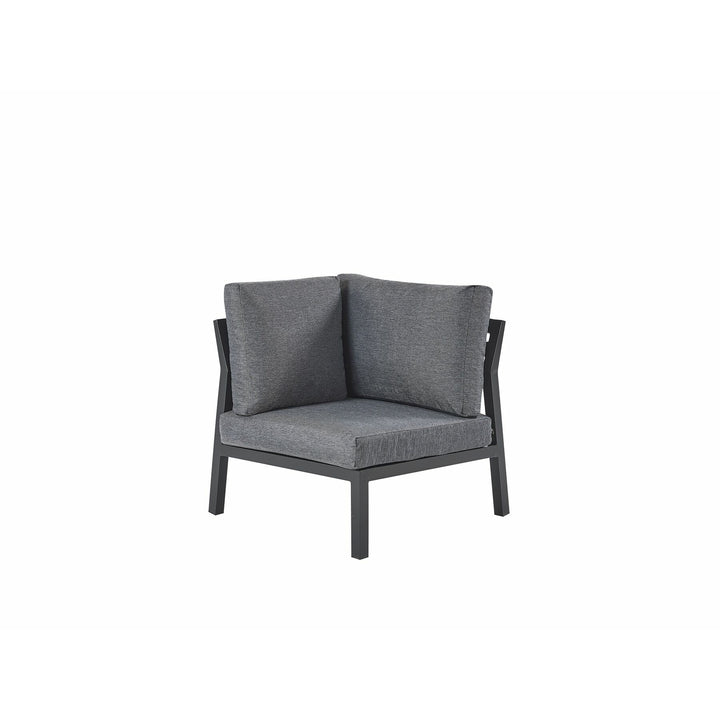 Vizzini 5 Seater Garden Corner Sofa Set Dark Grey