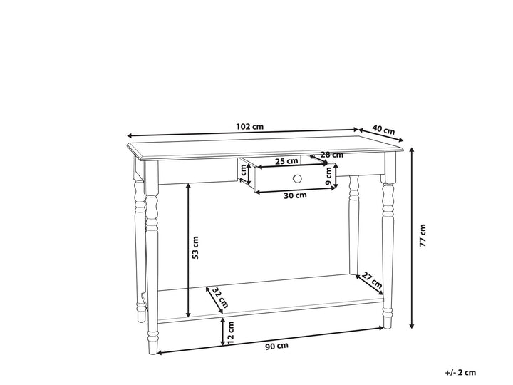 Darrion White Console Table