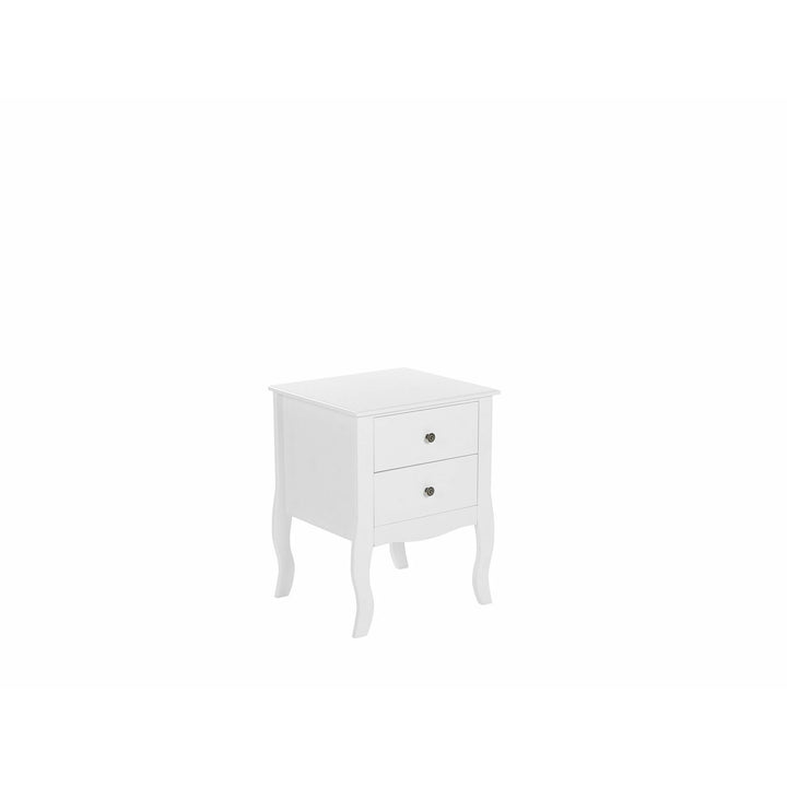 Grady 2 Drawer Bedside Table White