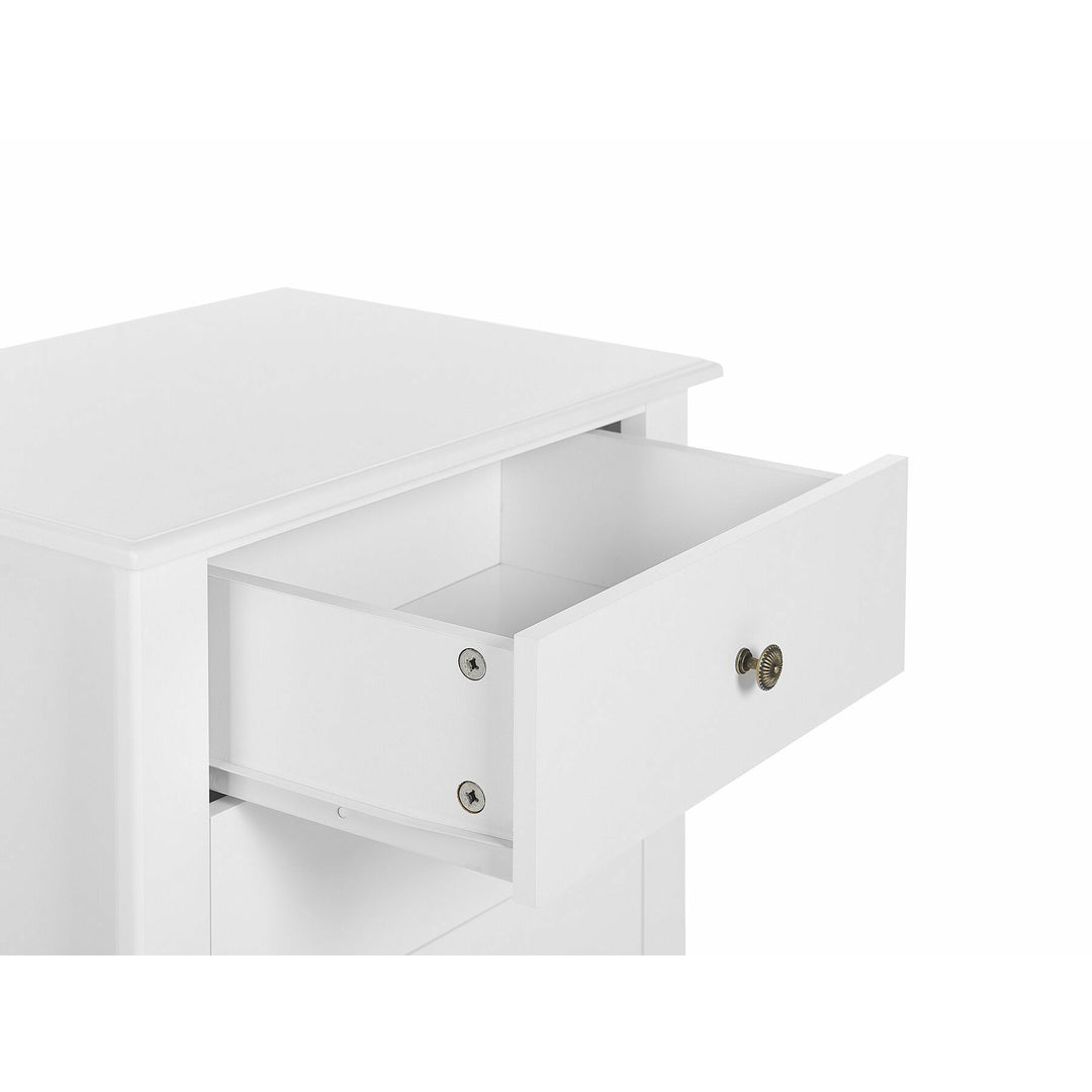 Grady 3 Drawer Bedside Table White