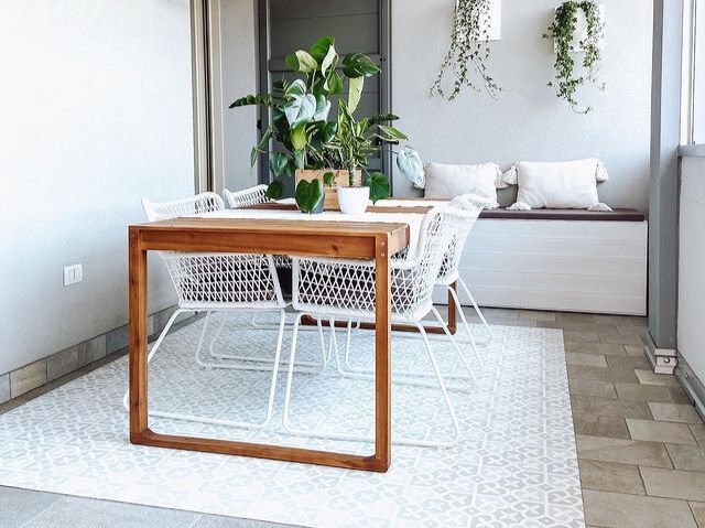 Sassari 6 Seater Acacia Wood Garden Dining Set with Trolley