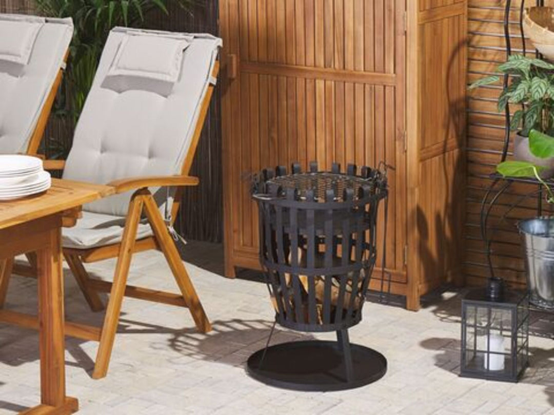 Charcoal Fire Pit Black Pulo