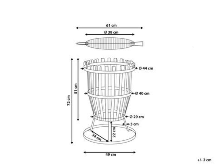 Charcoal Fire Pit Black Pulo