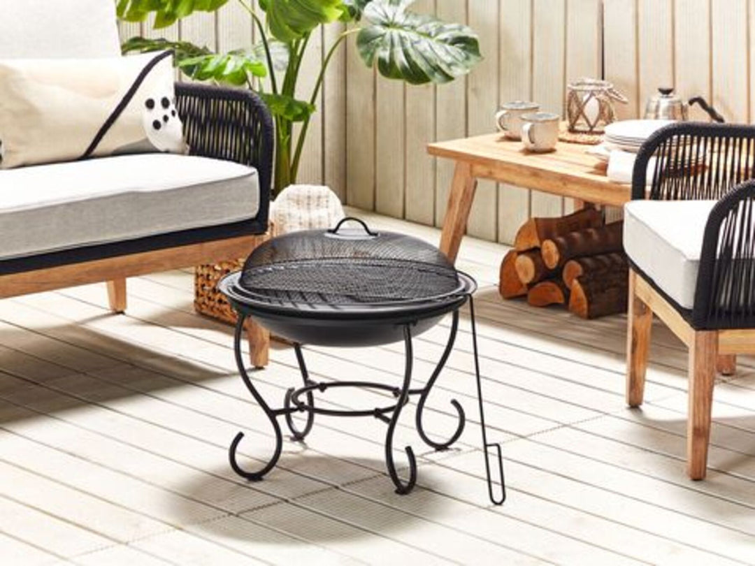 Charcoal Fire Pit Black Negara