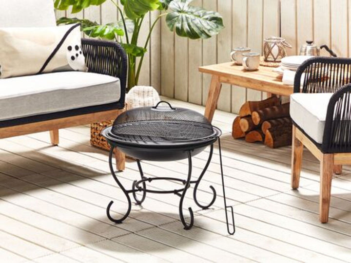 Charcoal Fire Pit Black Negara