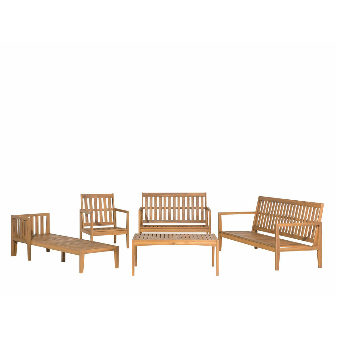 Pataja 7 Seater Acacia Wood Garden Lounge Set Grey