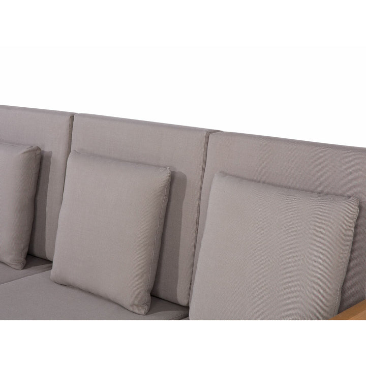 Pataja 7 Seater Acacia Wood Garden Lounge Set Grey