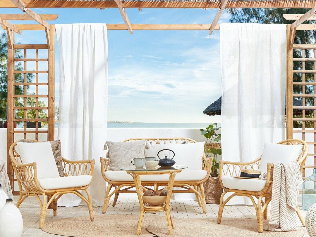 Sibari 4 Seater Rattan Sofa Set Natural