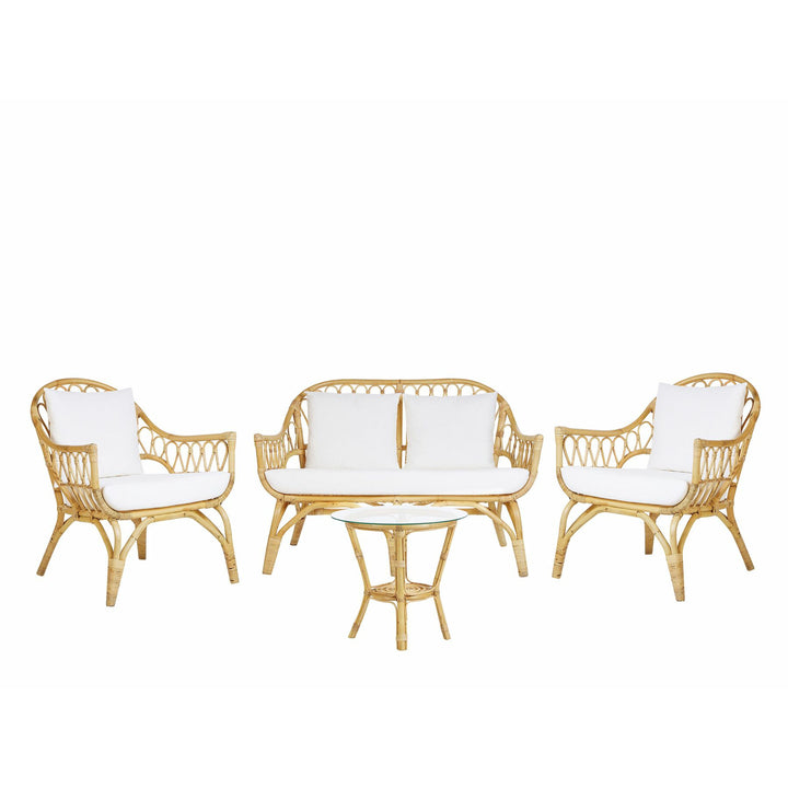Sibari 4 Seater Rattan Sofa Set Natural