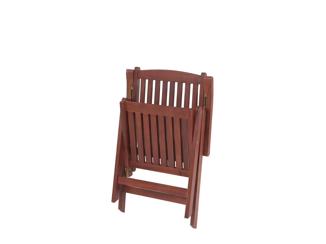 Acacia Wood Bistro Set with Off-White Cushions Happel