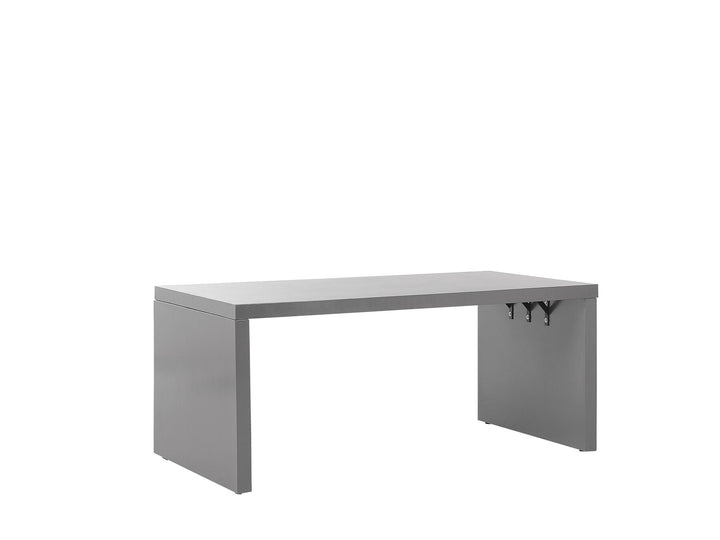Taranto 4 Seater Concrete Garden Dining Set U Shaped Table Grey
