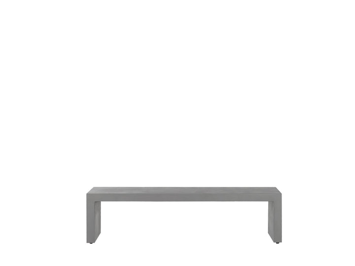 Taranto 4 Seater Concrete Garden Dining Set U Shaped Table Grey