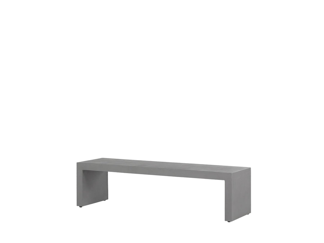 Taranto 4 Seater Concrete Garden Dining Set U Shaped Table Grey