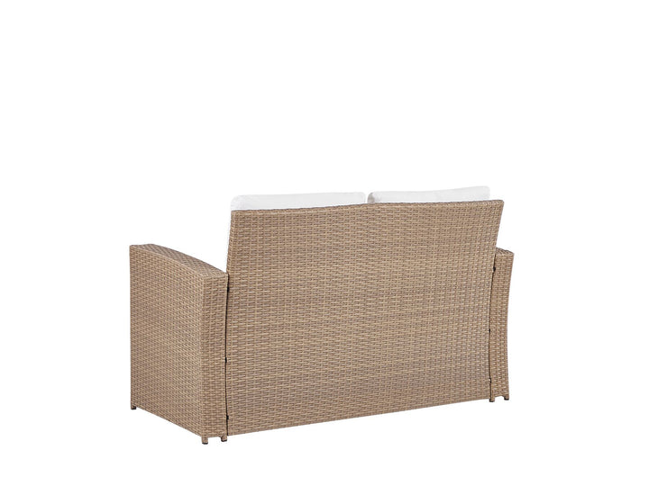 Luca 4 Seater PE Rattan Garden Sofa Set Light Brown